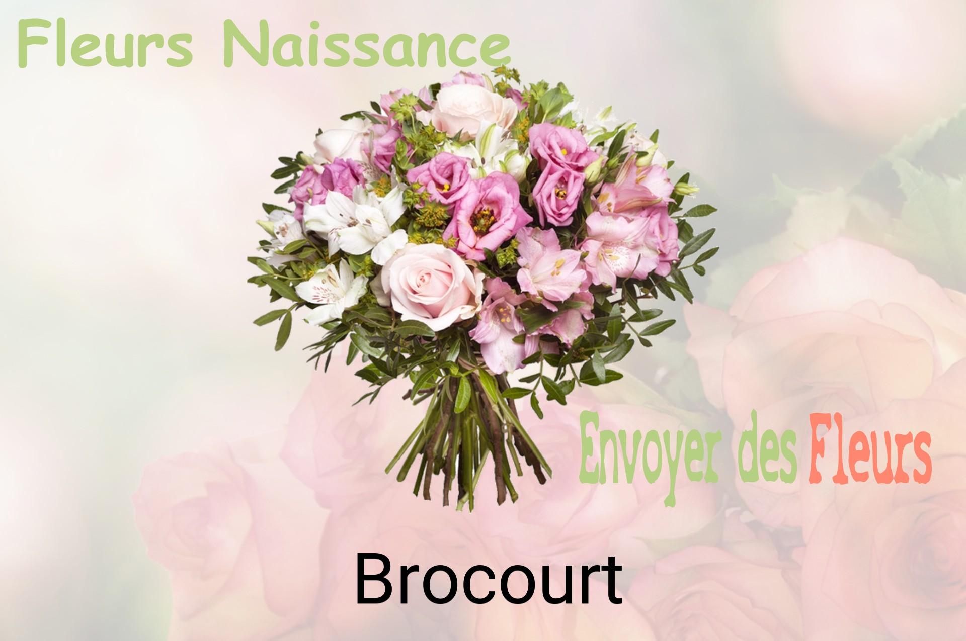 Bouquet de fleurs de naissance livré à Brocourt